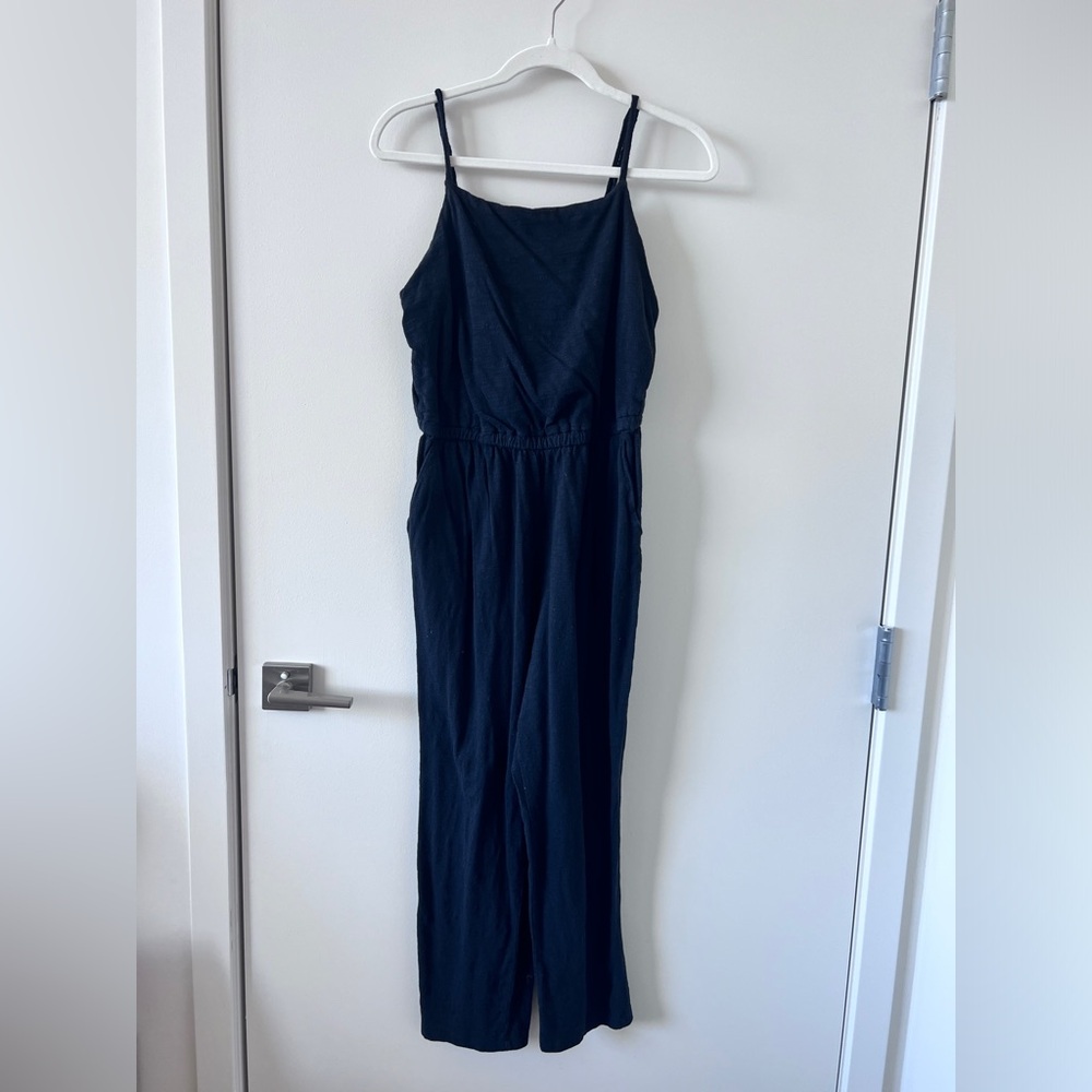 Womens Black Sleeveless Jumpsuit